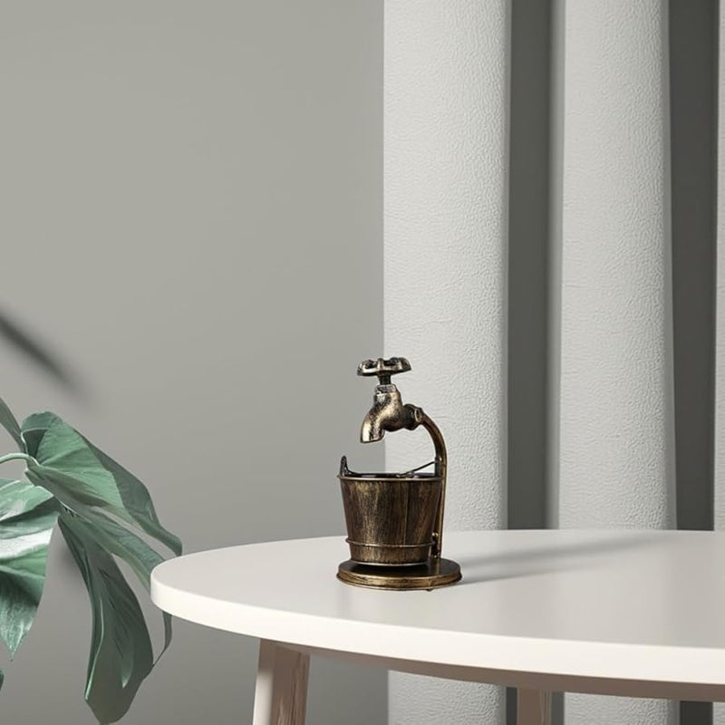 حامل سجائر زخرفي للكتابة مزود بصنبور تصميم حنفية من الحديد العتيق للمكتب والمنزل - Image 5